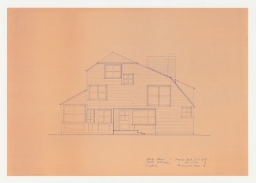 South elevation for the Hanks-Paré Residence, Tuxedo Park, New York
