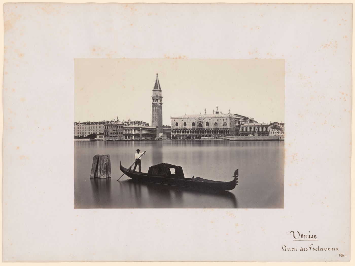 View of Riva degli Schiavoni, the Palazzo ducale, and the Campanile di San Marco, Venice, Italy