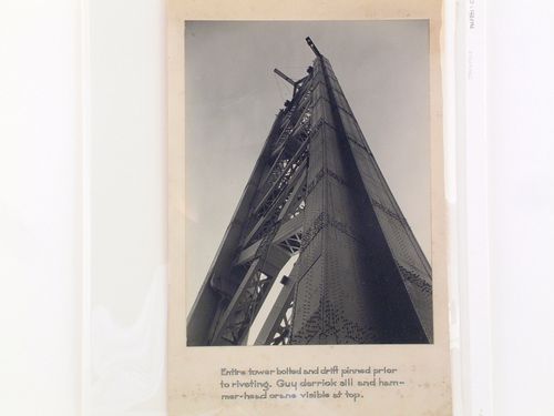 San Francisco - Oakland Bay Bridge under construction, Oakland and San Francisco, California