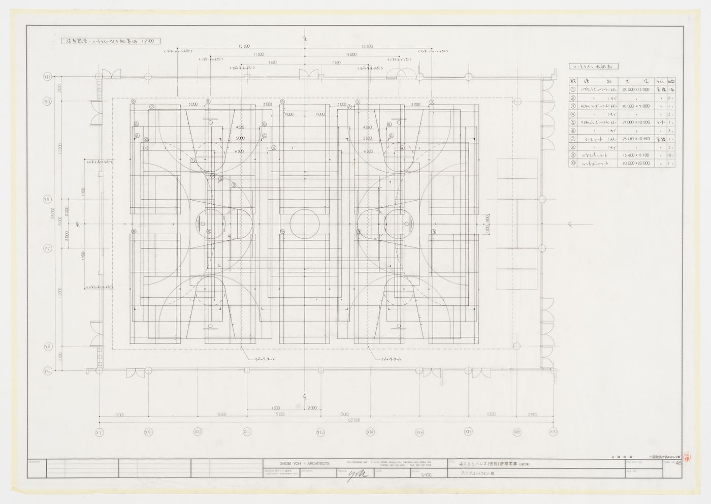 Plan for arena, Galaxy Toyama Gymnasium, Imizu, Japan
