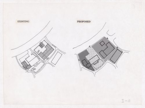 Plan showing existing and proposed courtyard for the Sichuan housing project for "Housing a Billion: Village Upgrading: Jianlu, China" publication