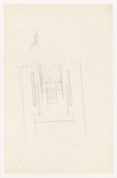 Partial sketch plans for the Metallurgy Building, Illinois Institute of Technology, Chicago