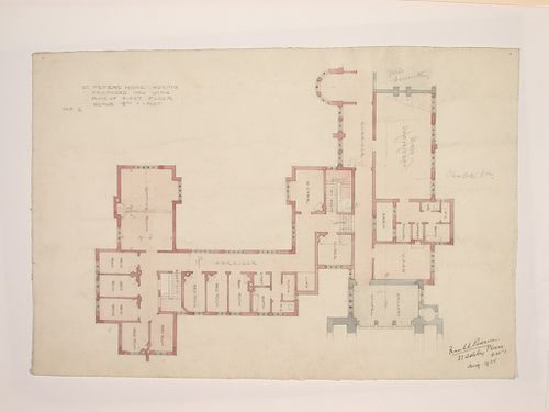 St. Peter's Home, Woking: First floor plan for the new wing