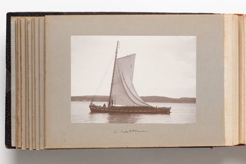 Photograph of a boat sailing on the St. Lawrence River, Quebec, Canada