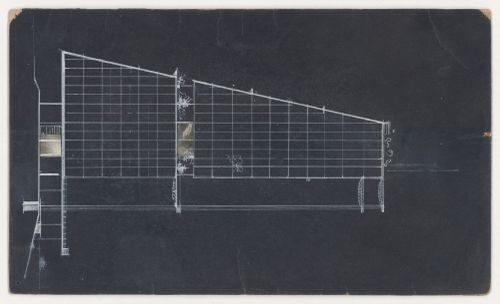 Competition project for the House of Industry: glass-tower elevation / Projet pour le concours de la maison de l'Industrie : élévation de la tour de verre