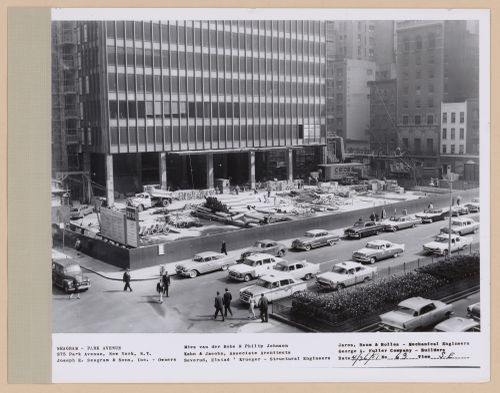 Seagram building under construction, 375 Park avenue, New York, N.Y., south-east view