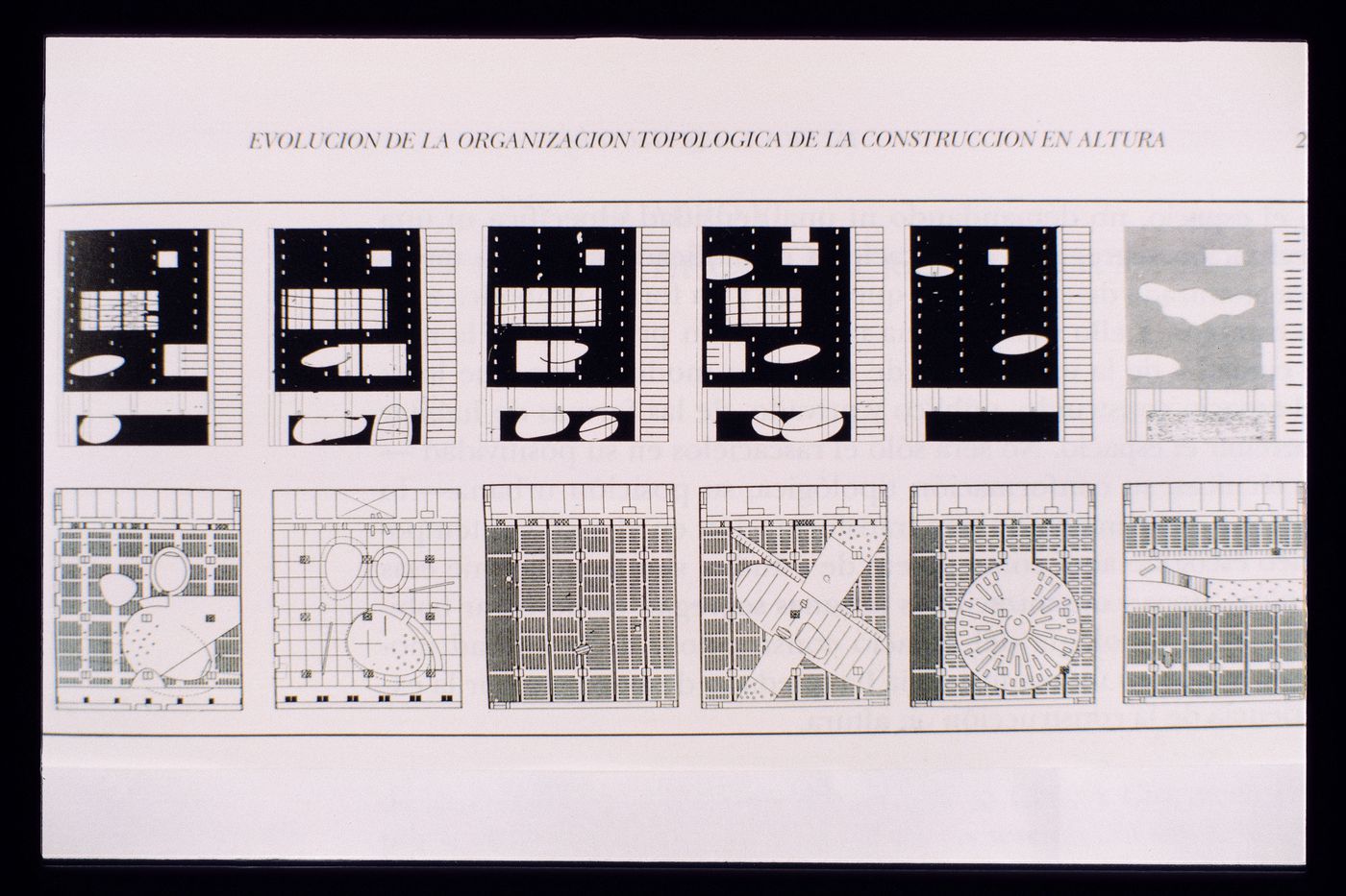 Slide of a drawing for Very Big Library, Paris, by the Office for Metropolitan Architecture
