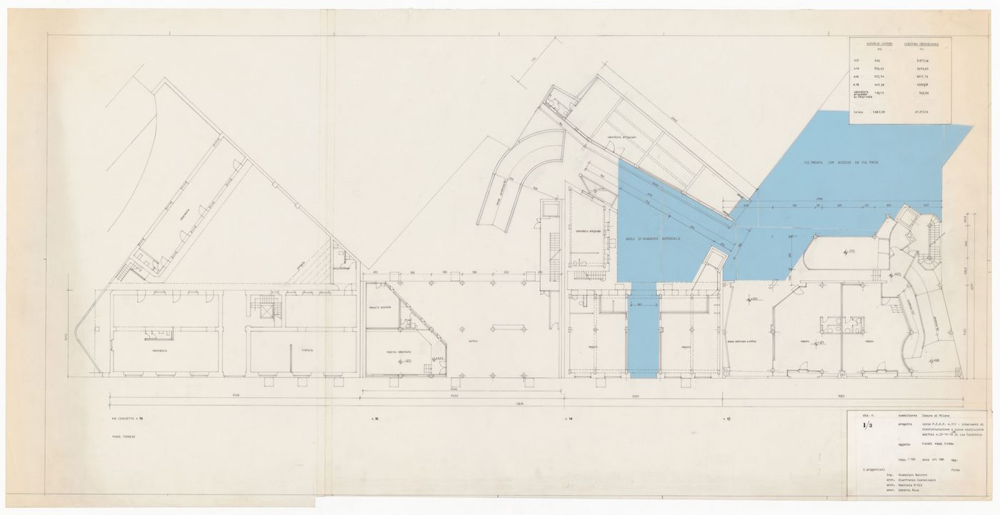 Site plan for Edificio per abitazioni in via Conchetta, Milan, Italy