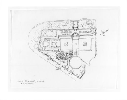 Plot / roof plan showing planting