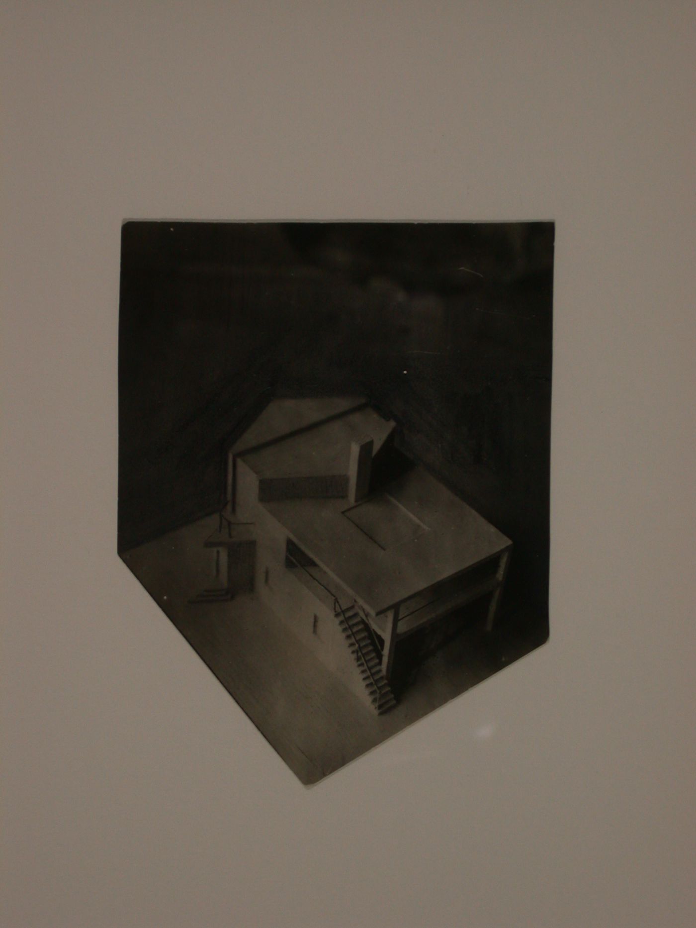 Photograph of the model for an unidentified building