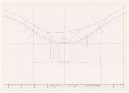Partial section for Uchino Community Center for Seniors and Children, Fukuoka, Japan