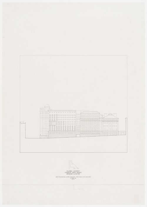 Chandler North Building, Department of Chemistry, Columbia University, New York, New York: elevation