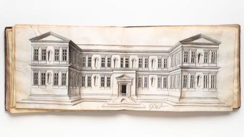 Perspectival elevation for a residence