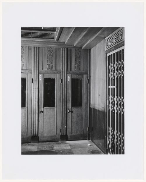 Interior view of the Chicago Board of Trade building showing numbered booths, 141 West Jackson Boulevard, Chicago, Illinois, United States