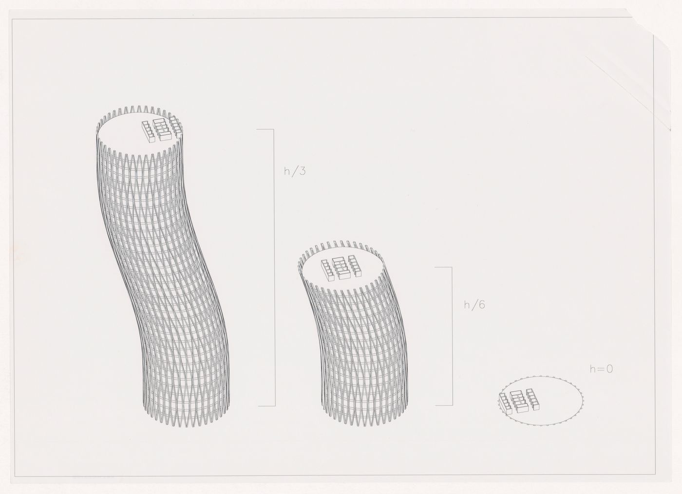 Axonometrics for World Trade Center, Ground Zero, New York City, New York