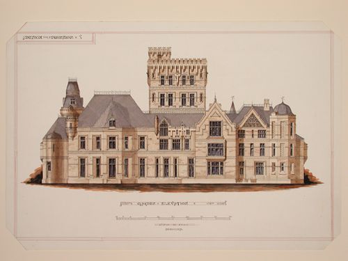 Design for a mansion - garden elevation