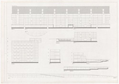 Elevations and plan for Centro Meteorológico da Villa Olimpica, Barcelona, Spain
