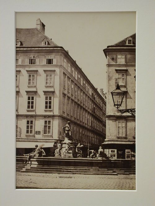 View of fountain in never markt, Vienna, Austria