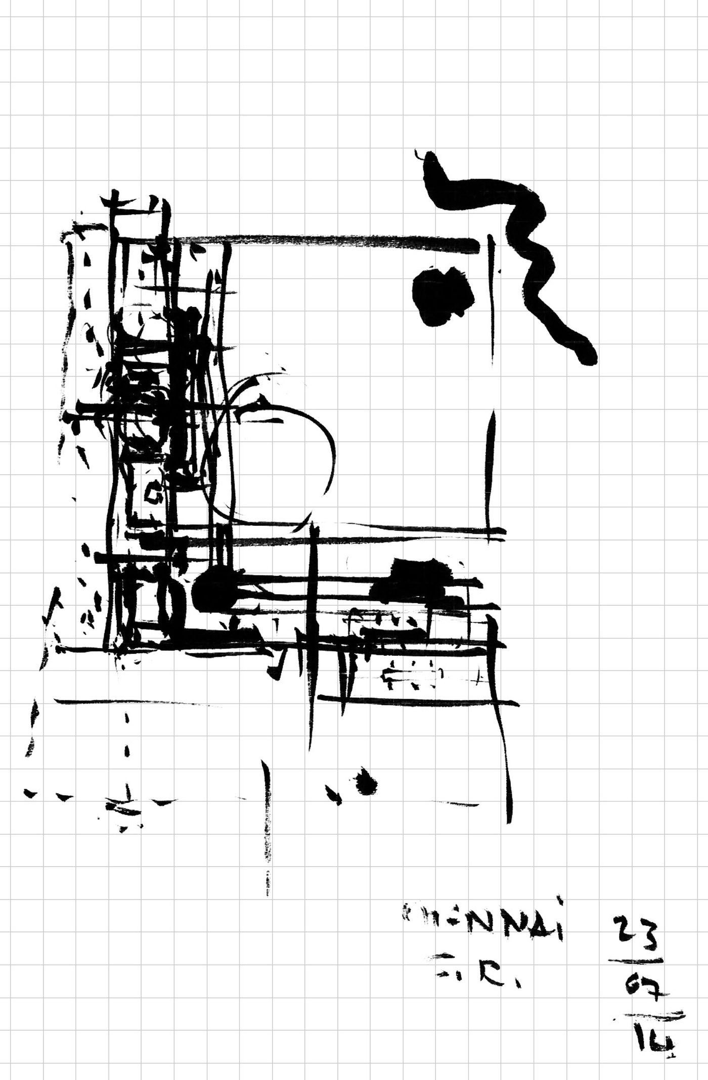 House in Chennai : sketch