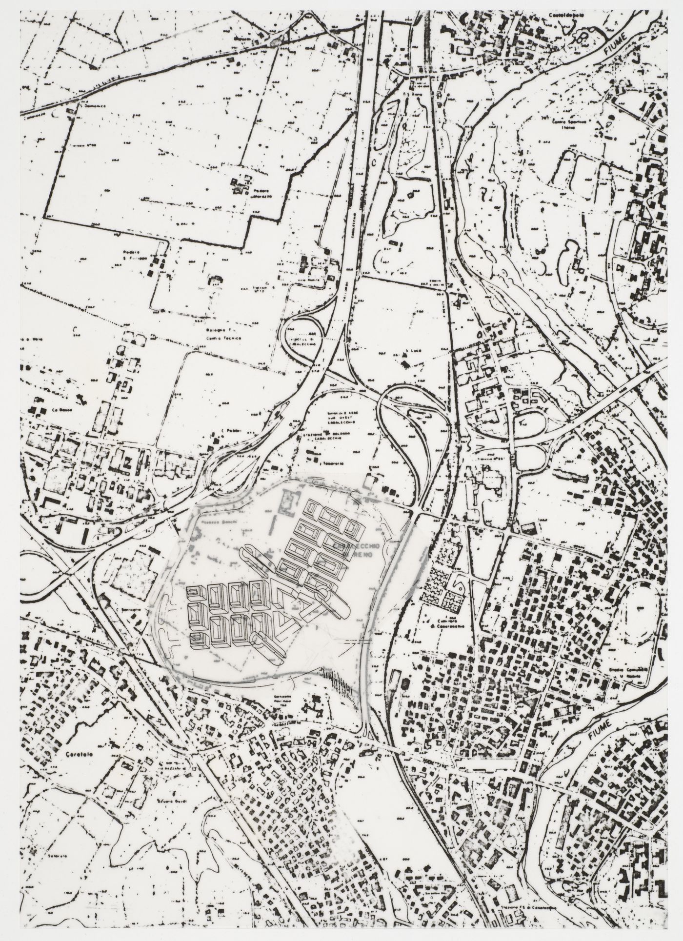 New Town Centre, Casalecchio di Reno, Italy: site plan