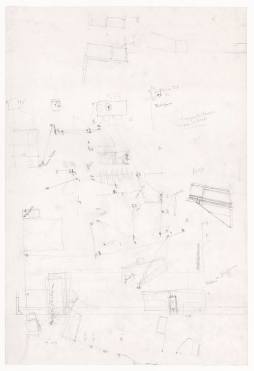 Sketches for Casa Dragone e Paggi, Milan, Italy