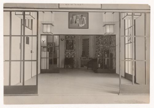 View of entrance hall of Salon des artistes décorateurs, Paris, France