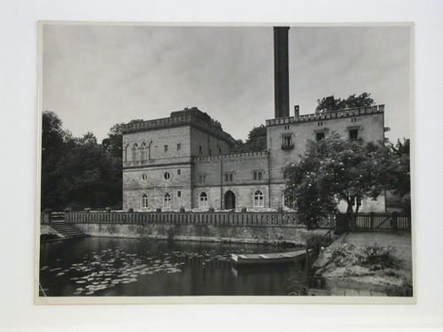 View of the lake façade of the Meierei [Dairy] [?], Pfaueninsel [Peacock Island], Potsdam, Germany