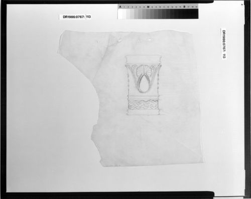 Monadnock Building, Chicago: Elevation for an ornamented pier capital