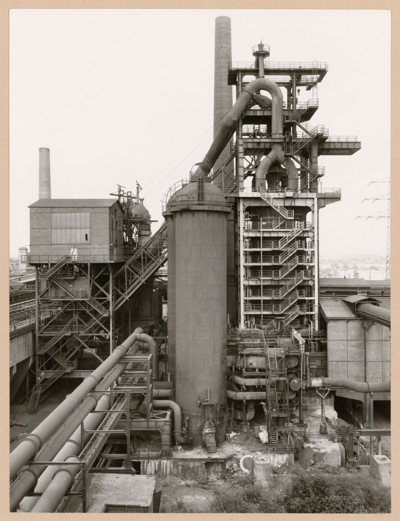 View of a blast furnace of Schalker Verein steel mill, Gelsenkirchen, Ruhr, Germany