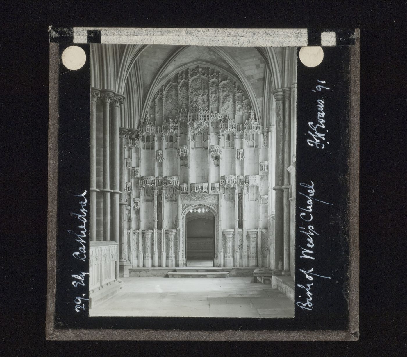 View of Bishop West's chapel in Ely Cathedral, Ely, Cambridgeshire, England