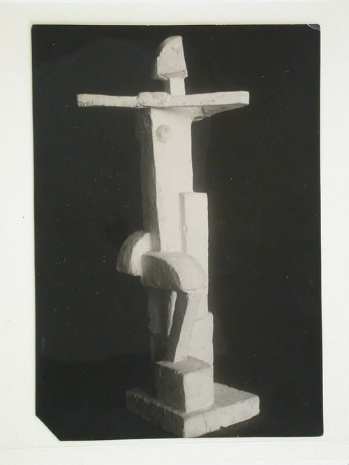 View of a Cubist sculpture, Moscow