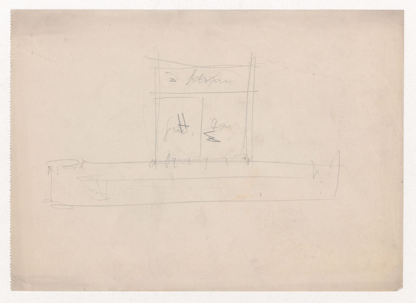 Sketch plan for a campus building for Illinois Institute of Technology