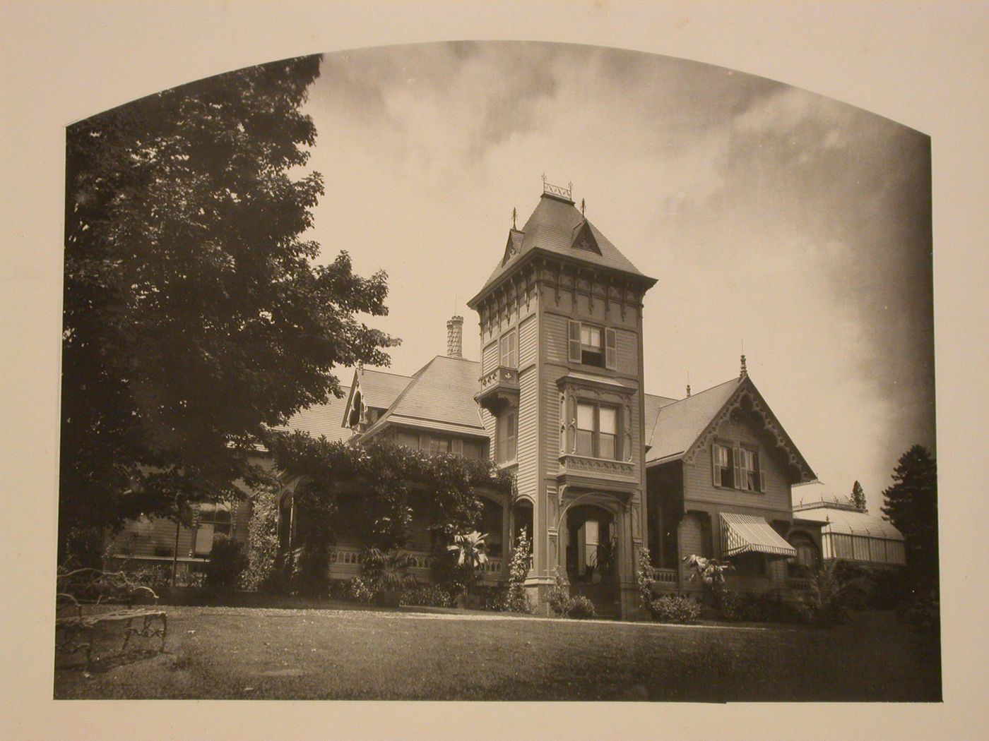View of Rozenhof, residence of S. R. Van Duzer, Newburgh, New York