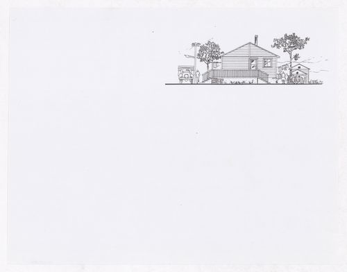 Elevation of a house for the project on housing in Kahnawake, Québec, Canada