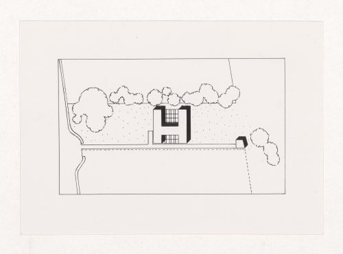 Photograph of a site plan for House near Cowes, Isle of Wight, England