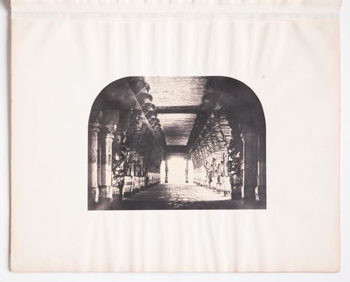Madura.  Trimul Naik's choultry centre nave from west end.