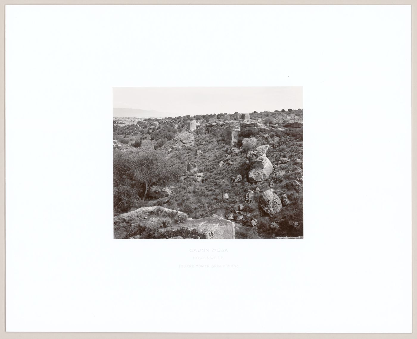 View of Square Tower Group, Cajon, Hovenweep National Monument, Utah, United States