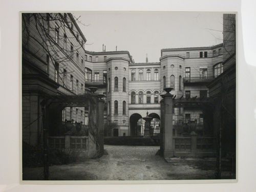 View into a courtyard of an apartment house (now demolished), 12 Bellevuestraße, Berlin, Germany