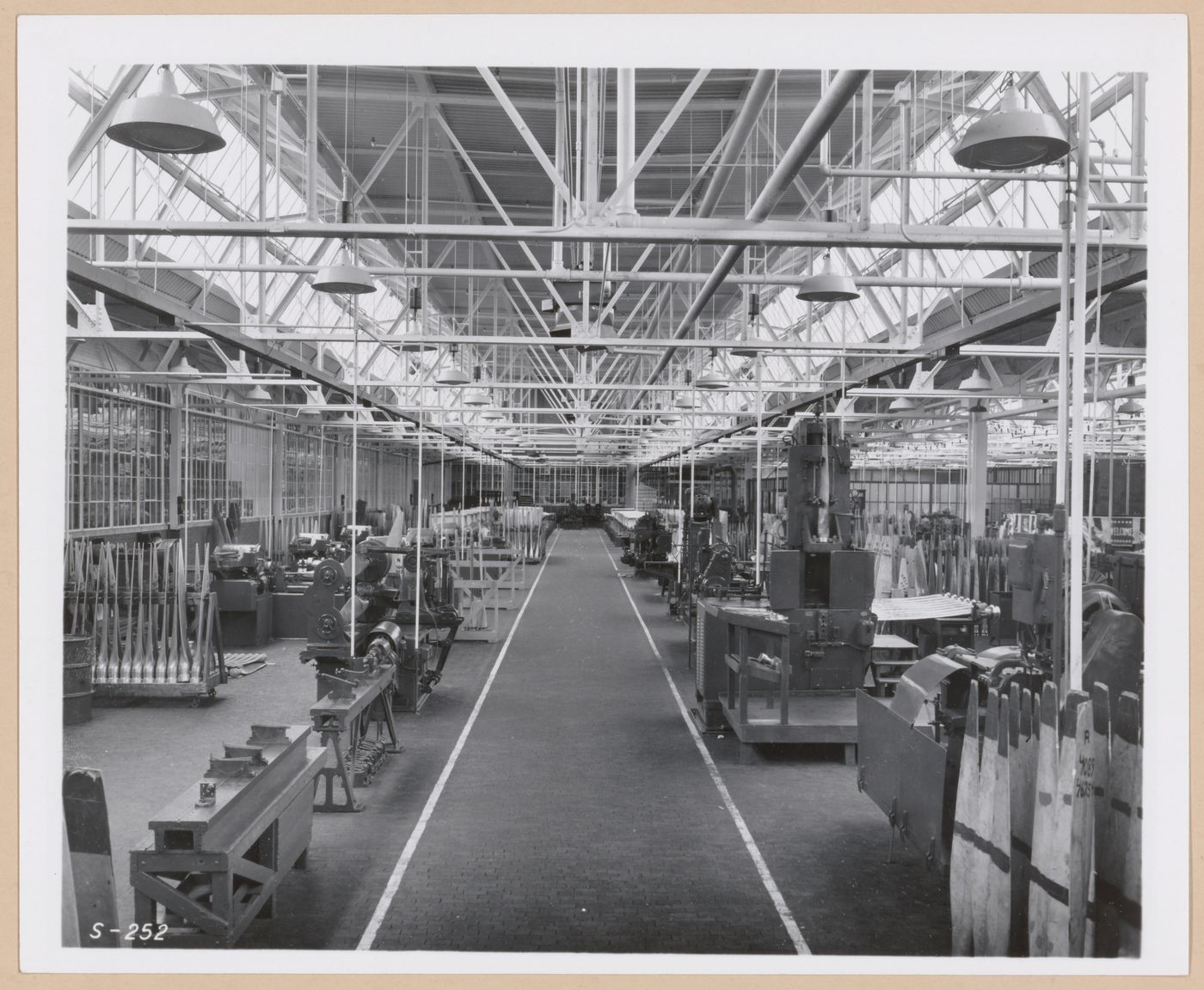 Interior view of the Assembly [?] Building, United Aircraft Corporation Hamilton Standard Propeller division Assembly Plant, East Hartford, Connecticut