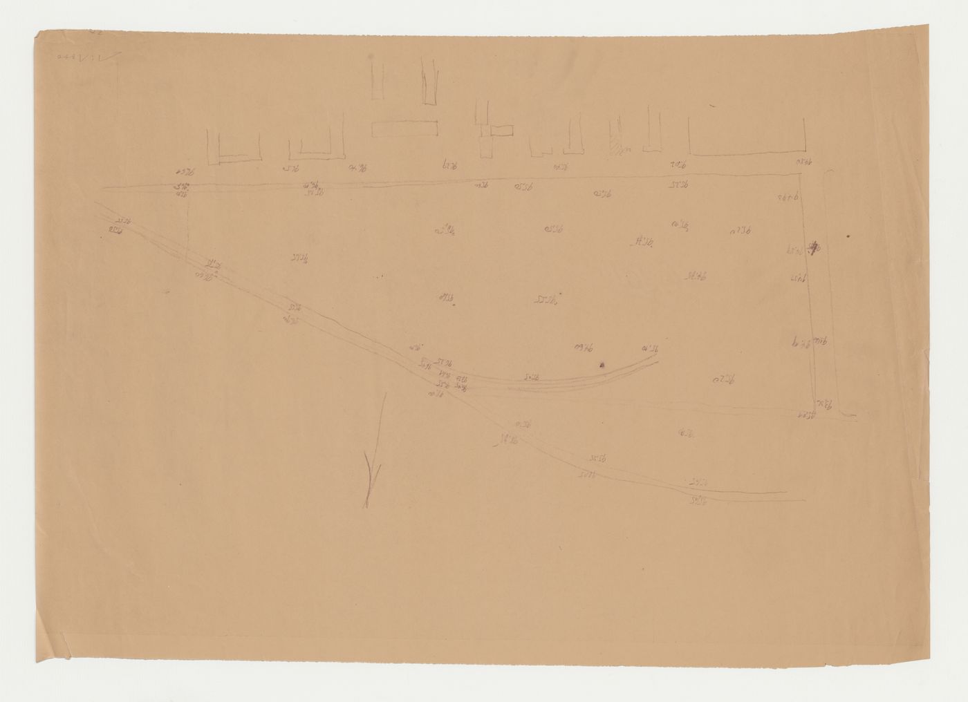 Site plan, possibly for Baba Villa Colony, Prague, Czechoslovakia (now Czech Republic)