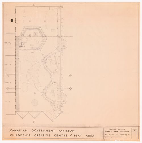 Plan for Children's Creative Centre Playground, Canadian Federal Pavilion, Expo '67, Montréal, Québec