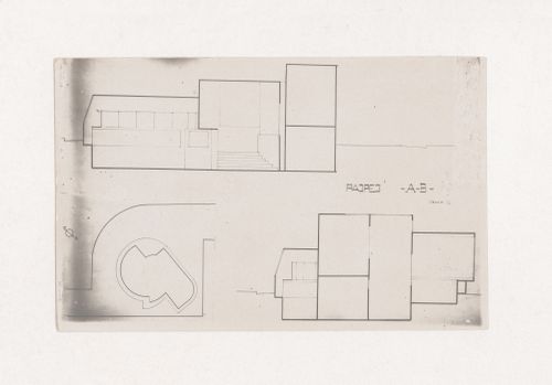 Photograph of student drawings on the topic "Exercise on the Expressiveness of Inner Space and Volume. Aquarium-Terrarium" for the "Space" course at the Vkhutein (Moscow Higher Technical Institute), Moscow