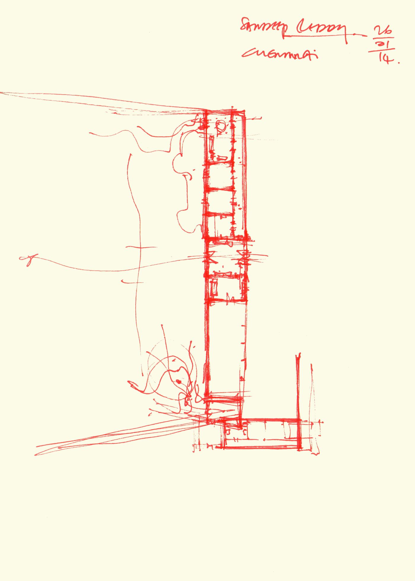 House in Chennai : sketch