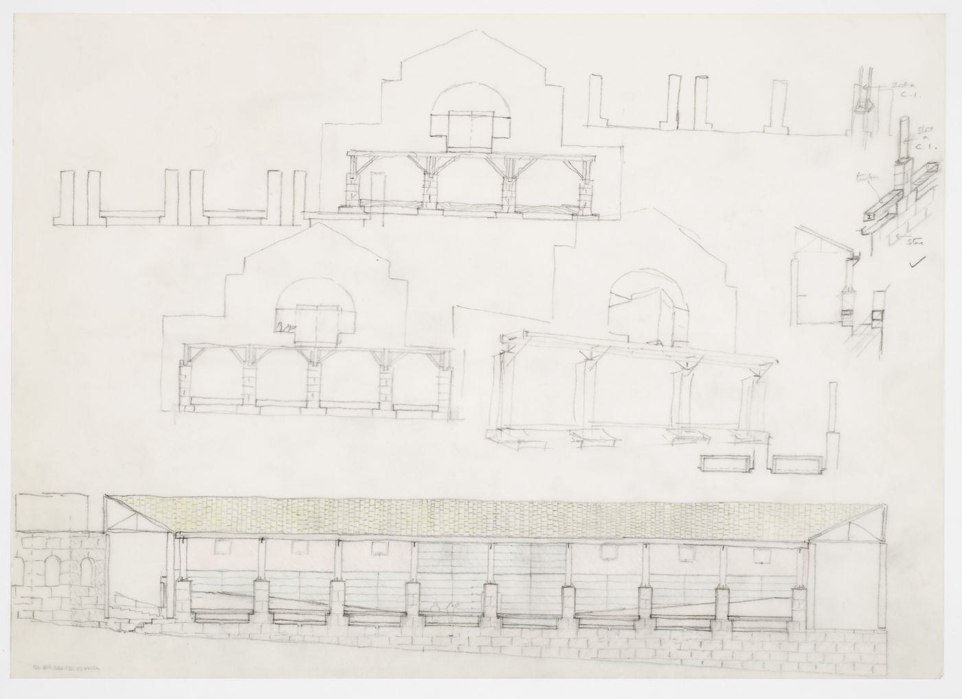 Center for Theatre Arts, Cornell University, Ithaca, New York: elevations and details