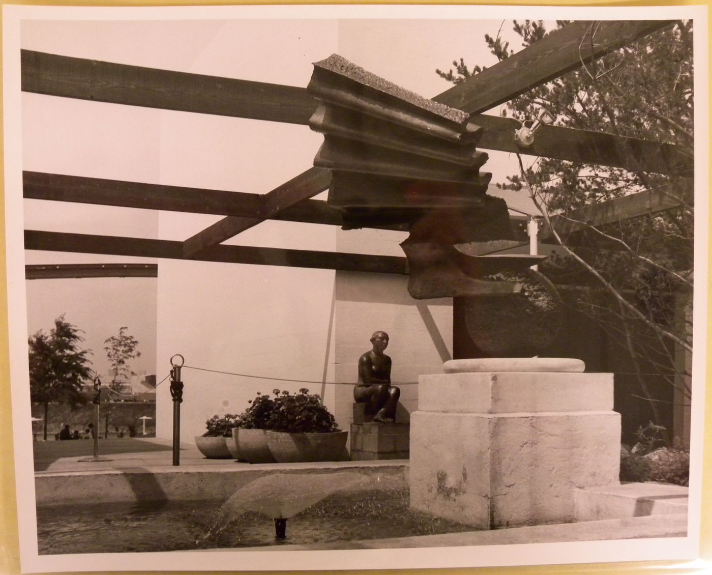 View of sculptures at the Greek Pavilion, Expo 67, Montréal, Québec