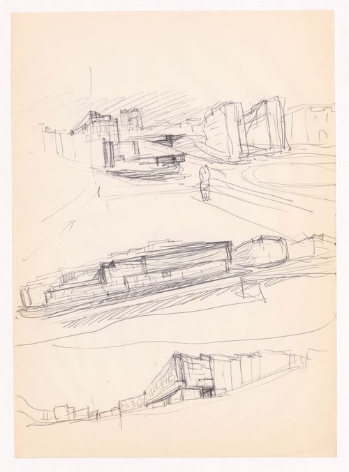 Sketch perspectives for Edifício de Escritórios na Av. D. Afonso Henriques, Avenida da Ponte, Porto, Portugal