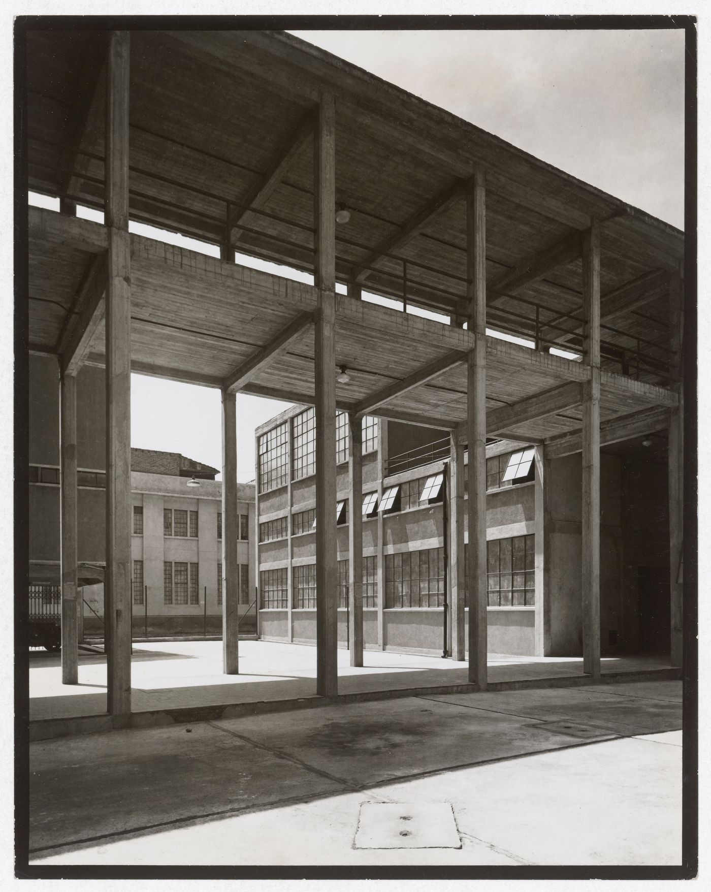 View of the courtyard of the School of Industrial Techniques, calle Tresguerras, Mexico City