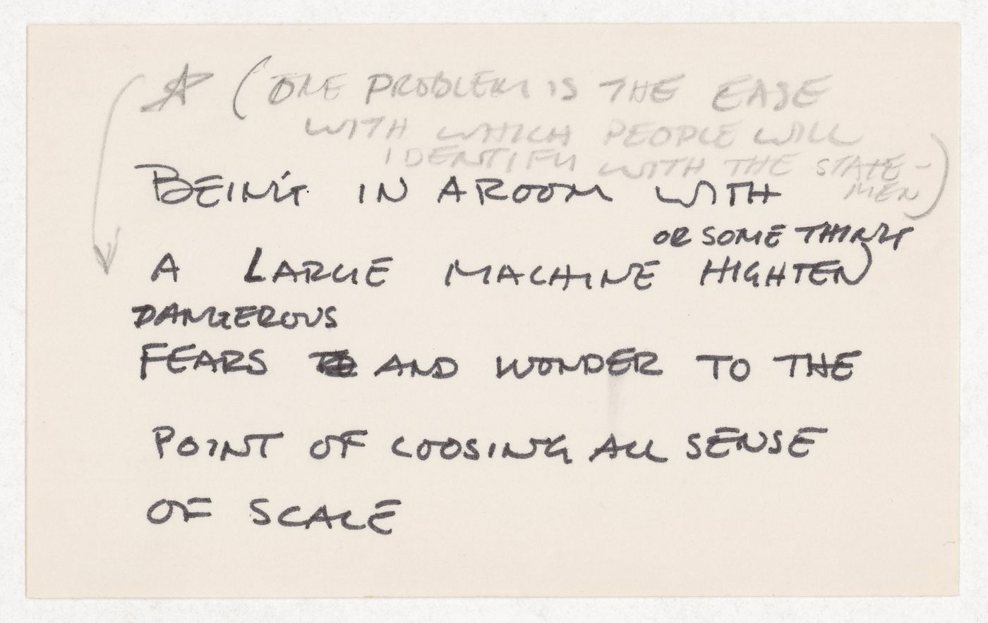 A large machine or something highten dangerous fears and wonder...