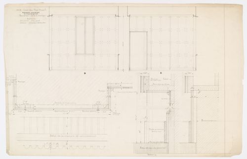 Détails des boiseries de la salle à manger,  Résidence Ernest Cormier, 1418 Avenue des Pins Ouest, Montréal, Canada (1929-1957)