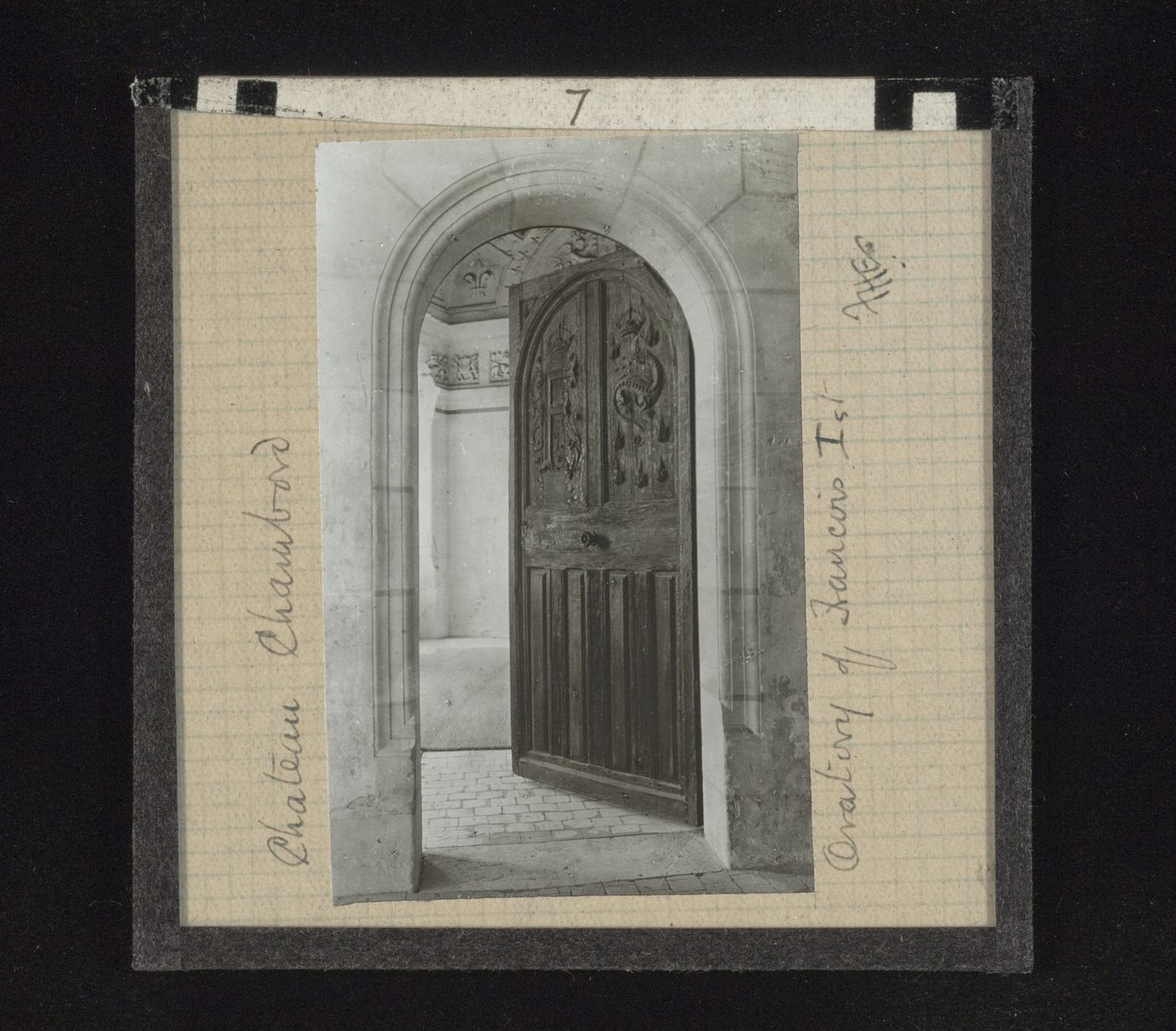 View of entrance to oratory of Francis I, Château de Chambord, Chambord, Loir-et-Cher, France